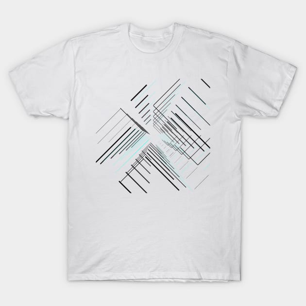 Geometric black Galaxy linear art T-Shirt by carolsalazar